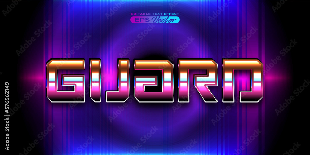 Retro editable text effect style guard futuristic 80s vibrant theme with experimental background, ideal for poster, flyer, social media post with give them the rad 1980s touch Retro editable text effect style guard futuristic 80s vibrant theme with experimental background, ideal for poster, flyer, social media post with give them the rad 1980s touch