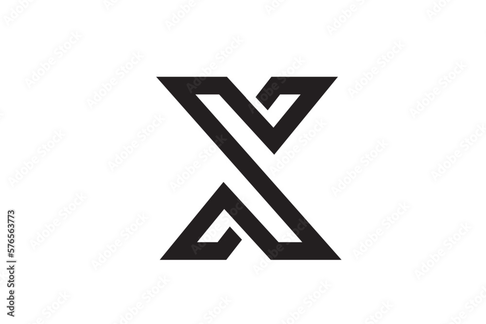 XS geometric logo design vector XS geometric logo design vector