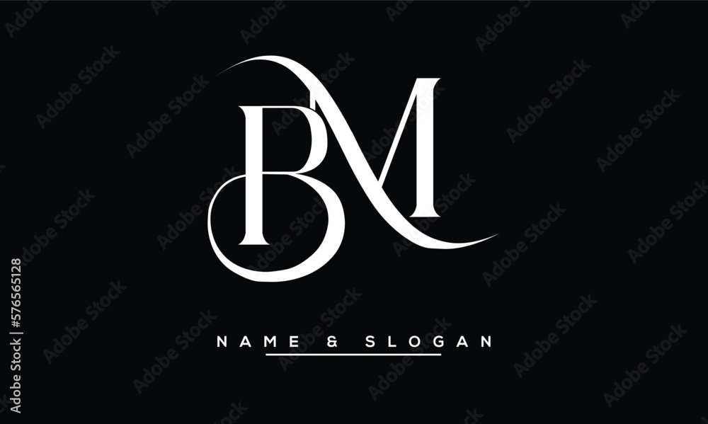 BM,  MB,  B,  M  Abstract  Letters  Logo  Monogram