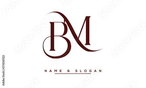 BM,  MB,  B,  M  Abstract  Letters  Logo  Monogram