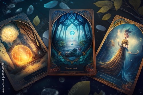 tarot cards created using AI Generative Technology