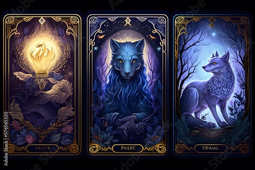 tarot cards created using AI Generative Technology