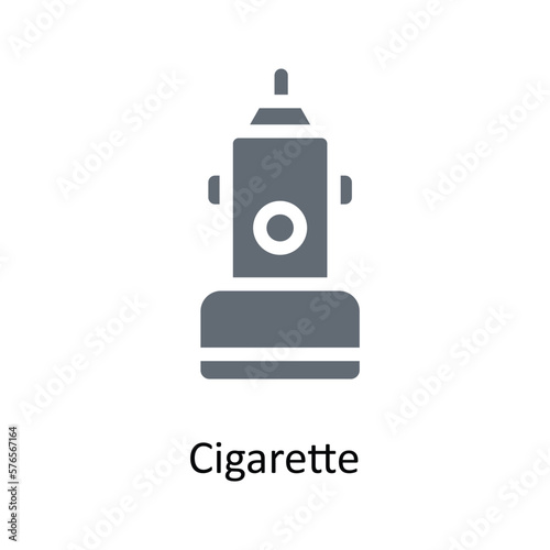 Cigarette Vector Solid Icons. Simple stock illustration stock