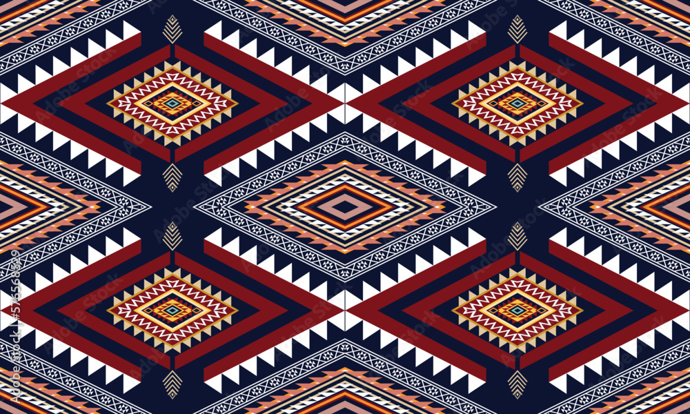 Geometric ethnic flower pattern for background,fabric,wrapping,clothing,wallpaper,Batik,carpet,embroidery style. Geometric ethnic flower pattern for background,fabric,wrapping,clothing,wallpaper,Batik,carpet,embroidery style.