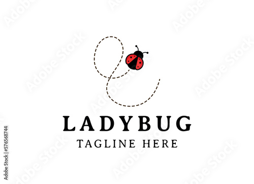 Simple ladybug logo design inspiration