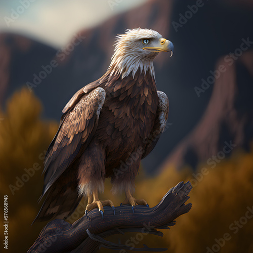 Illustration Of a proud eagle