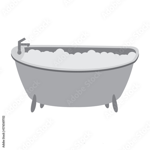 illustration of a bath in a bathroom