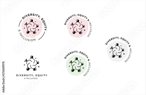 Diversity icon. Equity icon. Inclusion icon. Vector.	