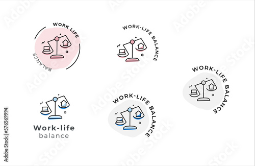 Workaholic vector icon. Work-life imbalance. work-life conflict vector.