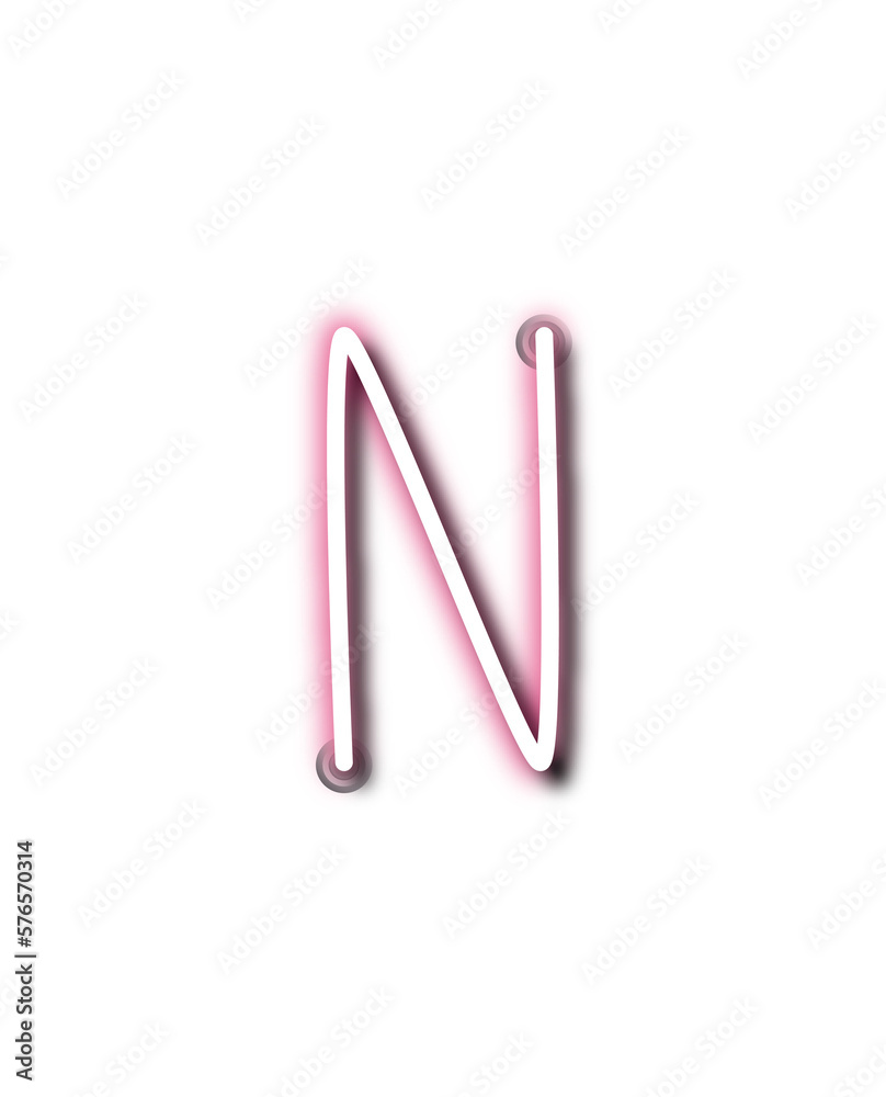 neon letter n neon letter n