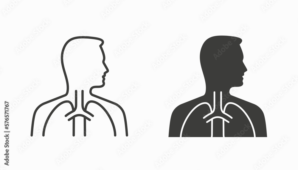 Human lungs icons. Vector illustration isolated on white background. Human lungs icons. Vector illustration isolated on white background.