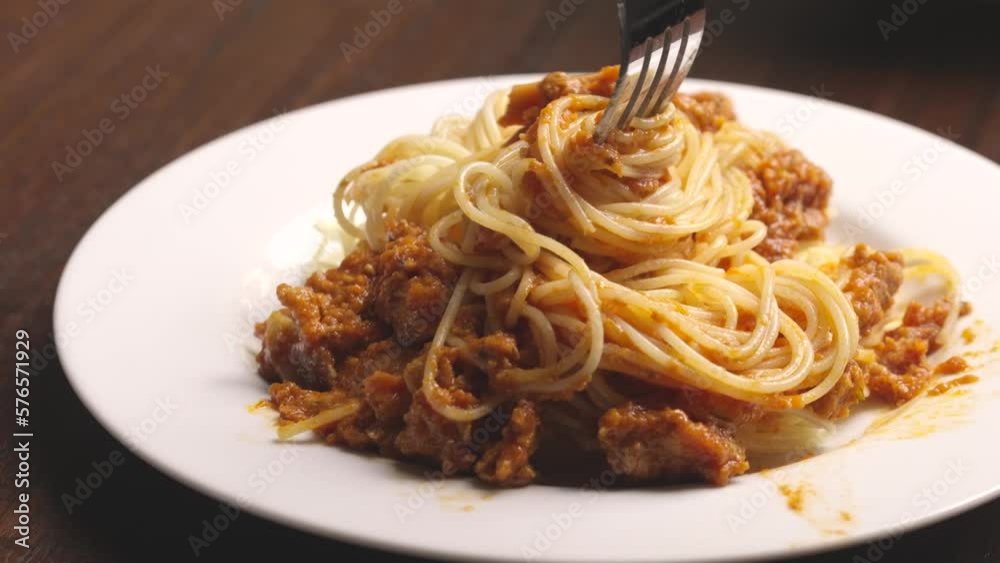spaghetti with meatballs ingredient Italian spaghetti tomato sauce. fork eating spaghetti spaghetti with meatballs ingredient Italian spaghetti tomato sauce. fork eating spaghetti