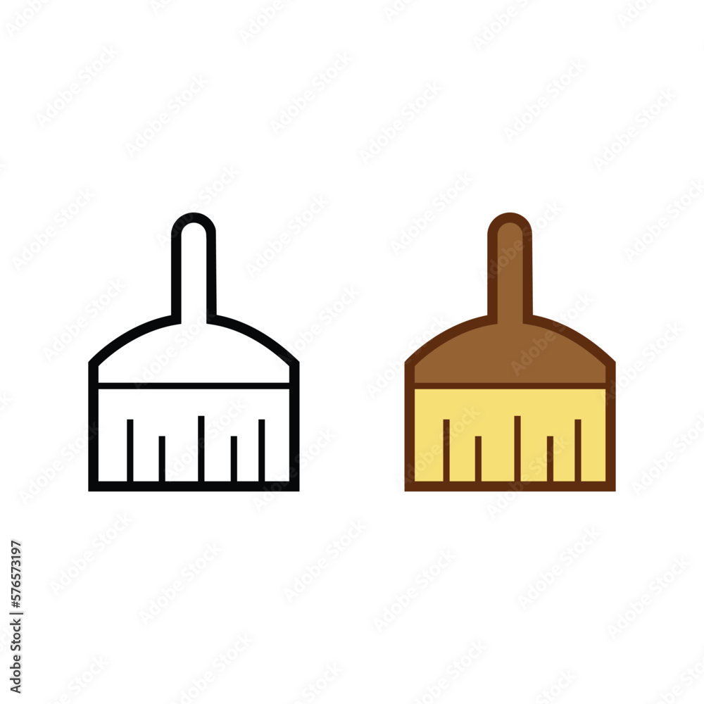 Obraz premium paintbrush logo icon illustration colorful and outline