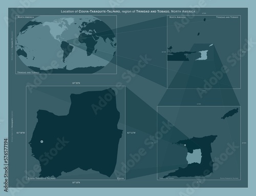 Couva-Tabaquite-Talparo, Trinidad and Tobago. Described location diagram photo