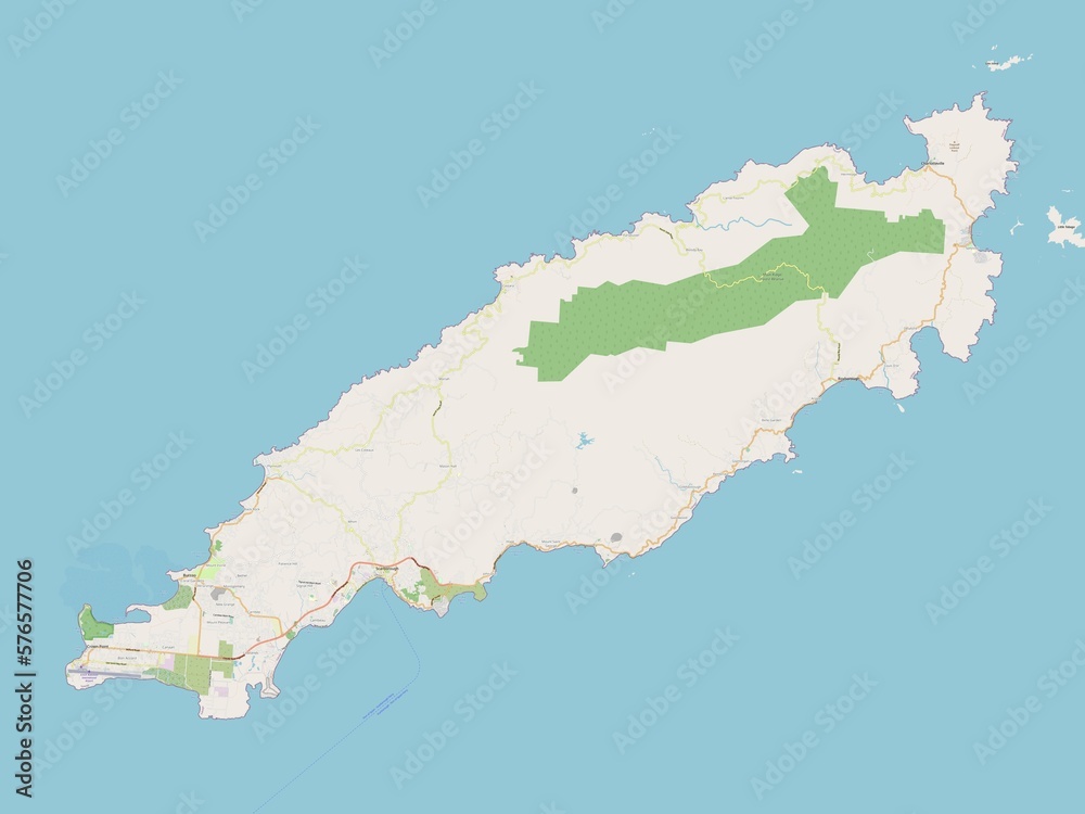 Obraz premium Tobago, Trinidad and Tobago. OSM. No legend
