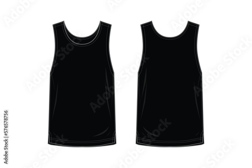 Singlet templates design front and back view vector illustration