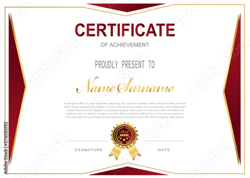  luxury certificate  template . Diploma of modern design or gift certificate. Vector illustration.