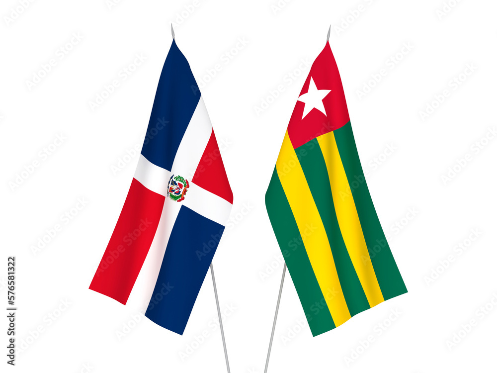 Togolese Republic and Dominican Republic flags