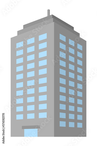 高層ビルの立体イラスト	