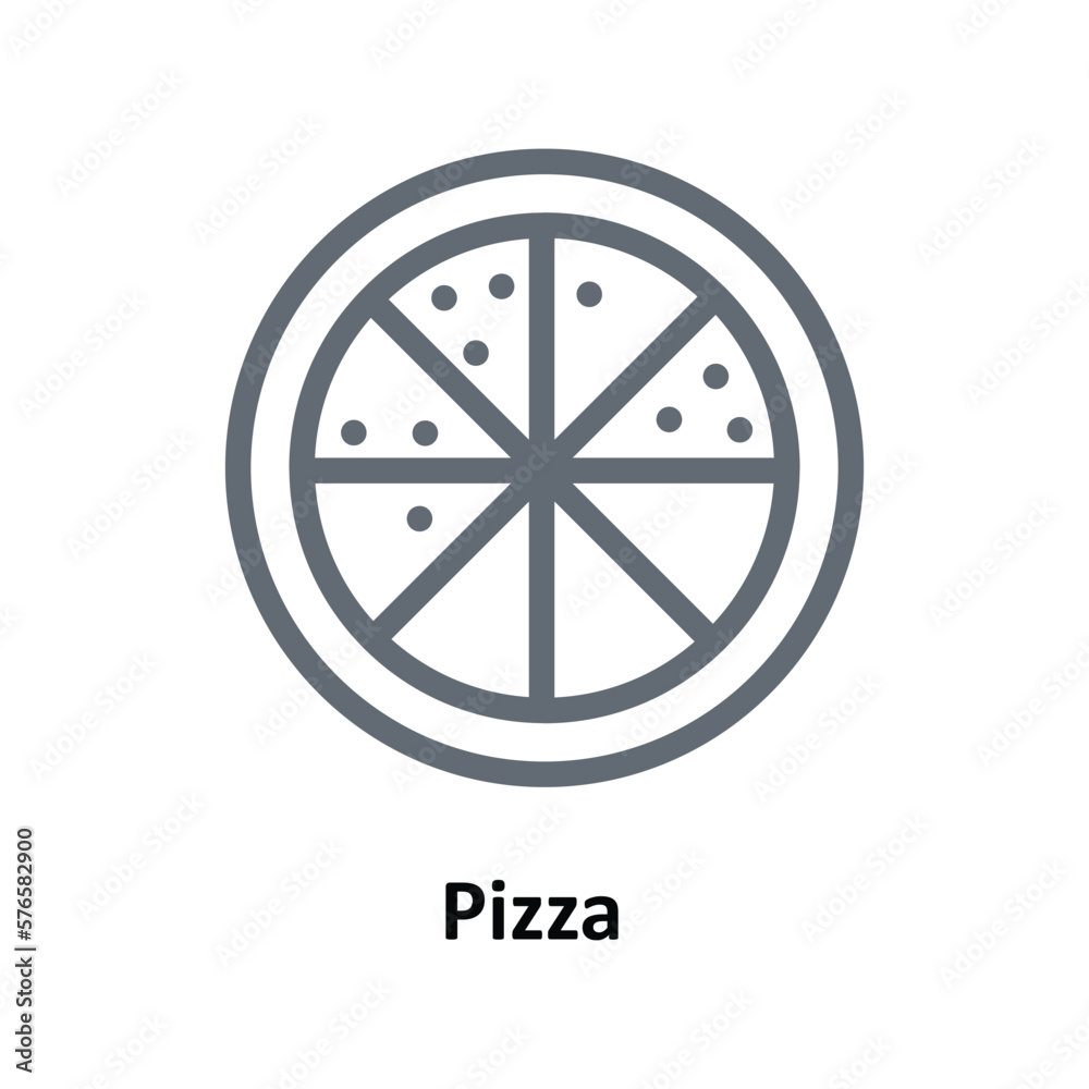 Pizza Vector Outline Icons. Simple stock illustration stock Pizza Vector Outline Icons. Simple stock illustration stock