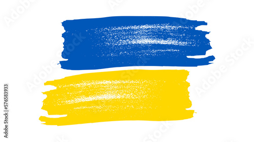 Ukrainian national flag in grunge style