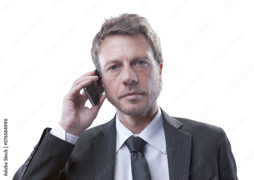 Confident business executive having a phone call Confident business executive having a phone call