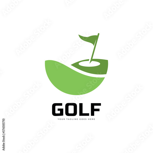 Golf logo design vector template, Vector label of golf, Logo of golf championship, illustration, Creative icon, design concept