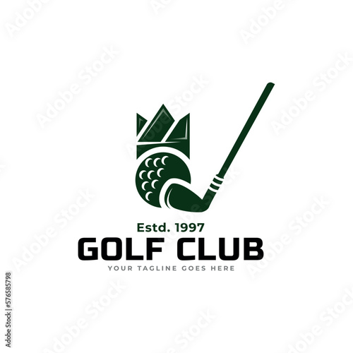 Golf King Icon Logo Design Element