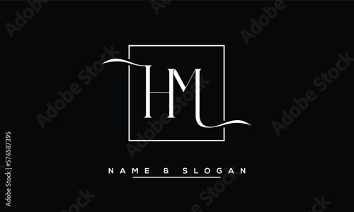 HM,  MH,  H,  M  Abstract  Letters  Logo  Monogram