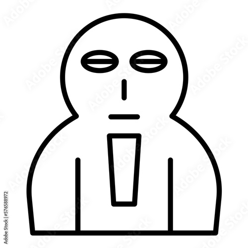 Coffin Face Icon Style