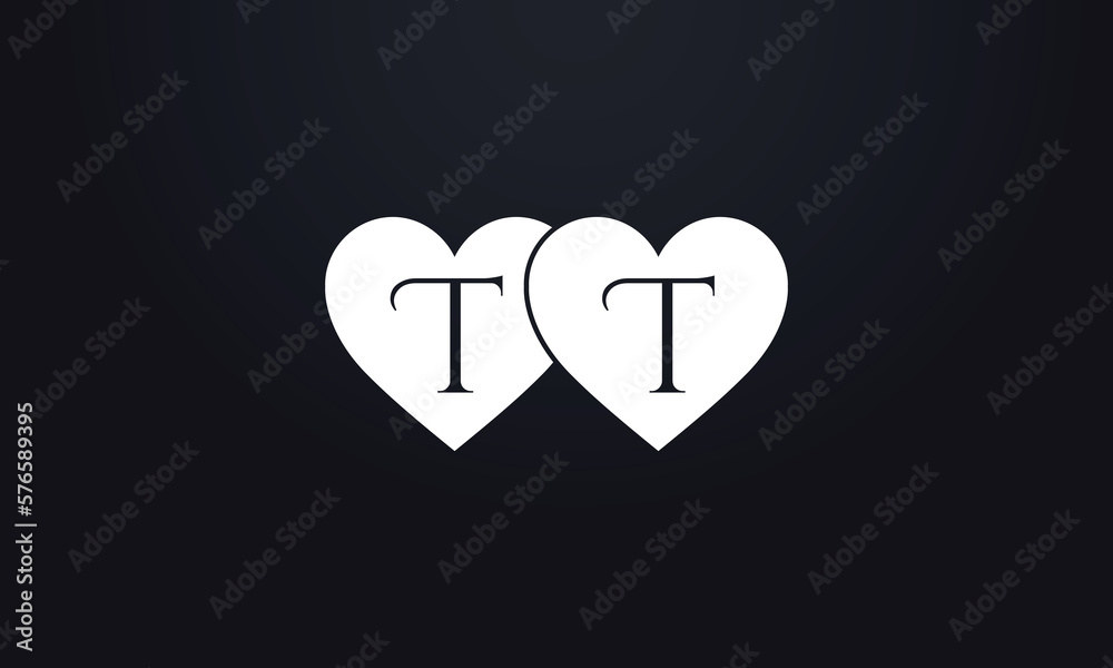 Obraz premium Colorful hearts shape. Double heart sign letters. Valentine icon and love symbol. Romance love with heart sign and letters. Gift red love