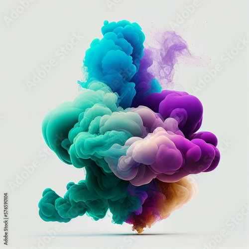 Smoke Bomb with White Background