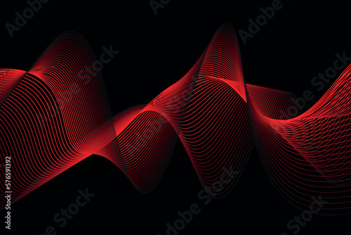 red and black wave abstract background, suitable for landing page and computer desktop background. 3d vector
