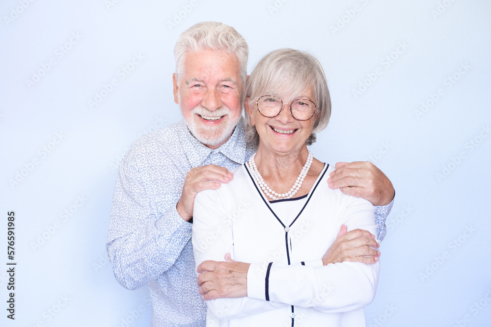 Portrait of handsome senior couple smiling looking at camera, man and woman expressing love and positive emotions, family concept Portrait of handsome senior couple smiling looking at camera, man and woman expressing love and positive emotions, family concept