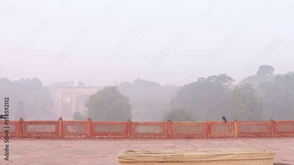graveyards many at humayun tomb at misty morning from unique perspective graveyards many at humayun tomb at misty morning from unique perspective