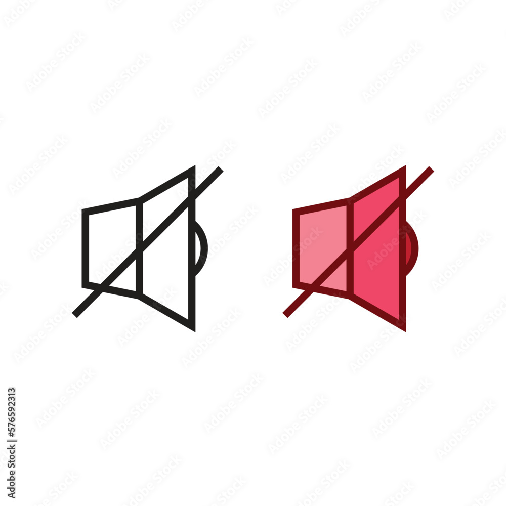 loudspeaker logo icon illustration colorful and outline loudspeaker logo icon illustration colorful and outline