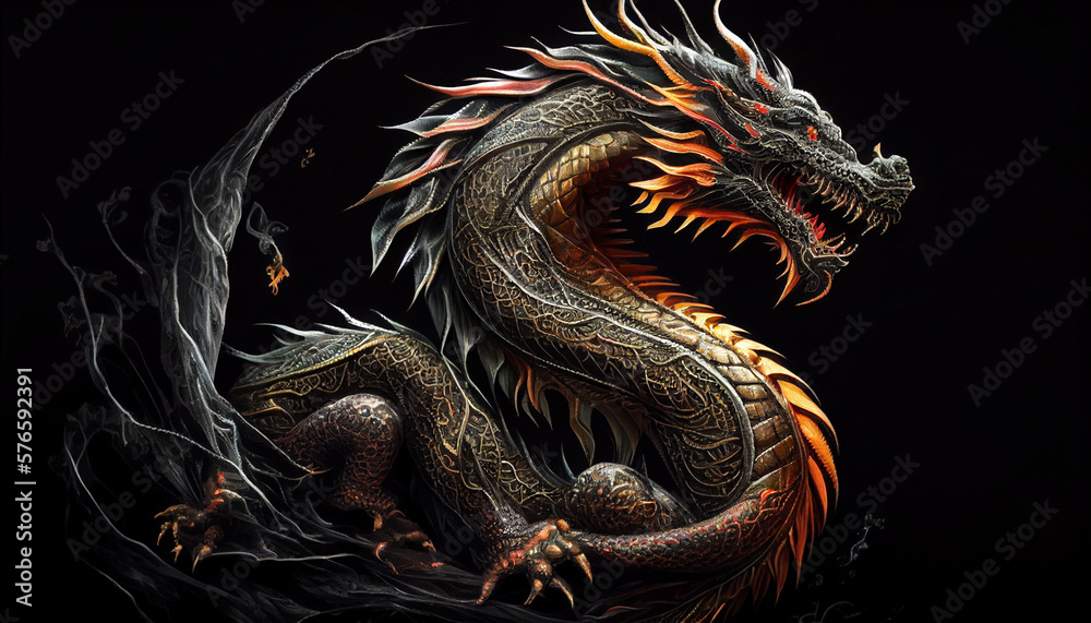New Painting! - Chinese Wood Dragon