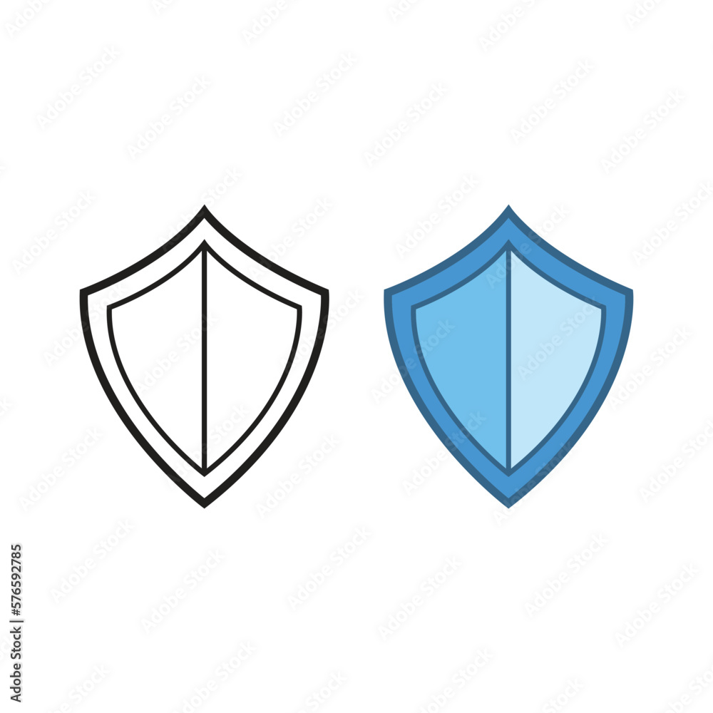 shield logo icon illustration colorful and outline shield logo icon illustration colorful and outline