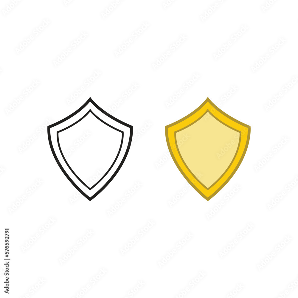 shield logo icon illustration colorful and outline shield logo icon illustration colorful and outline