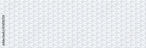 horizontal abstract geometric elegant white triangle,hexagon,star and pyramid texture design for pattern and background.