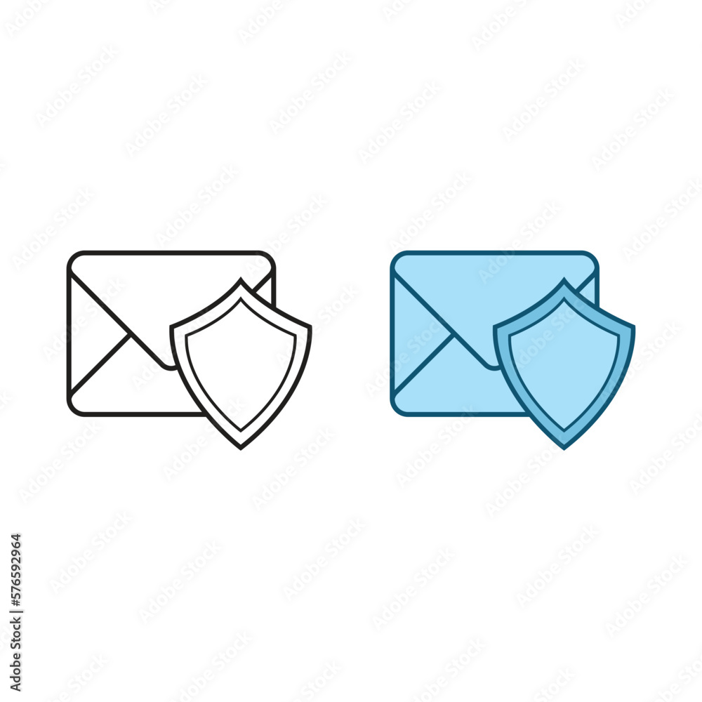 mail guard logo icon illustration colorful and outline mail guard logo icon illustration colorful and outline