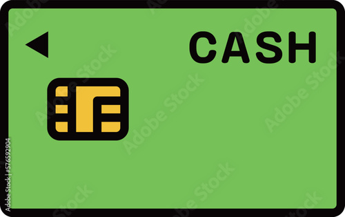 シンプルなキャッシュカードのイラスト