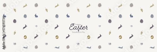 Happy Easter. Modern minimal banner.
