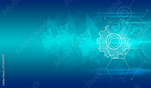 Abstract background of network technology with blue color