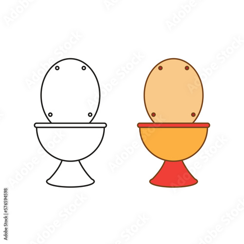 sitting closed logo icon illustration colorful and outline