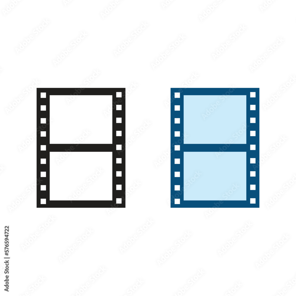 film stripe logo icon illustration colorful and outline film stripe logo icon illustration colorful and outline