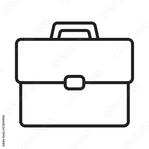 Briefcase icon. Business bag icon. Suitcase, portfolio symbol, linear style pictogram isolated on white.