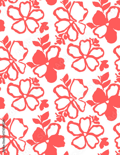 Seamless flowers pattern  floral print.