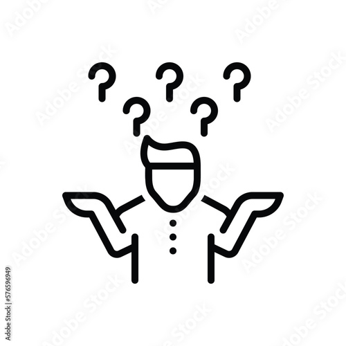 Black line icon for happen
