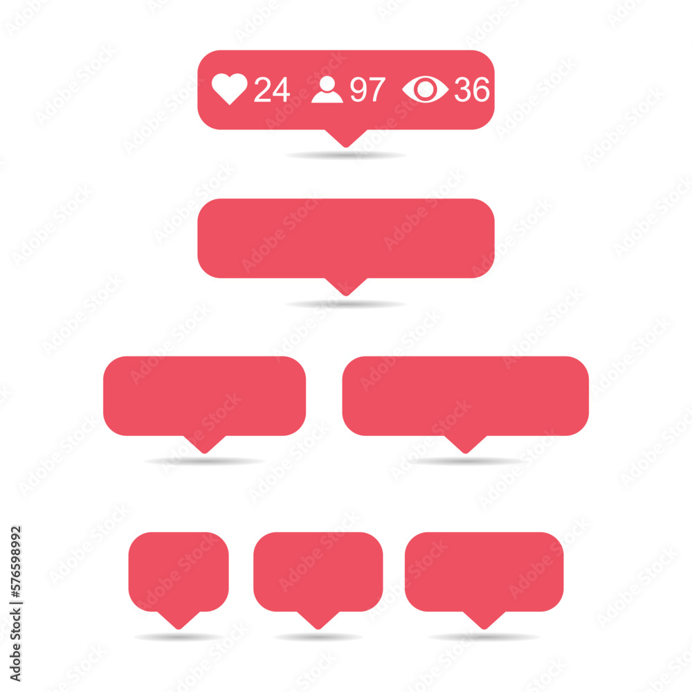 Set of Interface buttons web design shadow, social media icon symbol, vector illustration Set of Interface buttons web design shadow, social media icon symbol, vector illustration